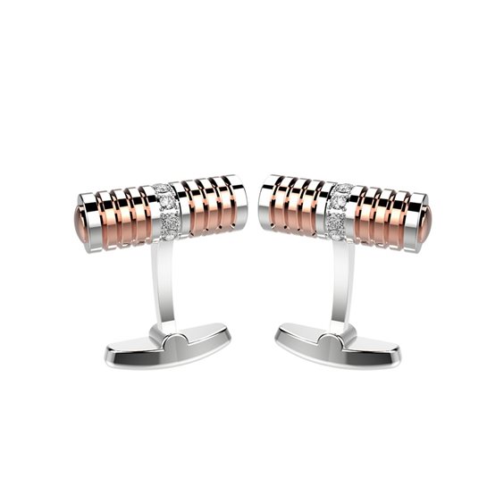 Gemelos Zancan Hombre Hi Teck in Acero Zirconia EHG047 - EHG047